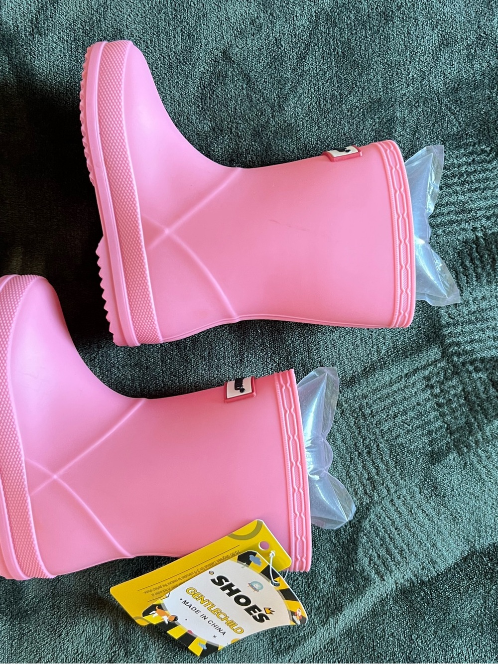 Gentlechild Pink Kids' Rain Boots-cute as a button-never worn size 8 - Picture 2 of 5